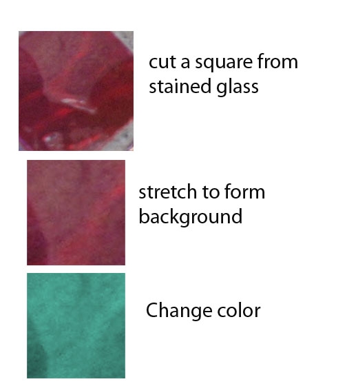 Creation of Stained Glass Peacock: Step 1